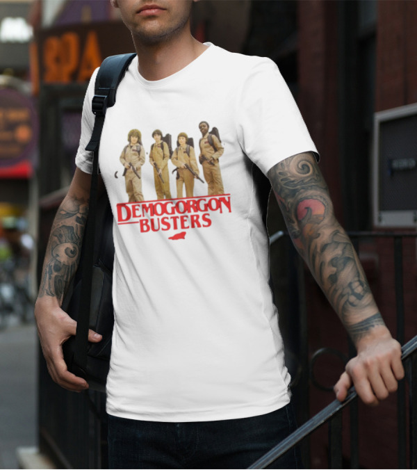 Myles Garrett Featuring Stranger Things Demogorgon Busters Ghostbusters Crossover T-Shirt