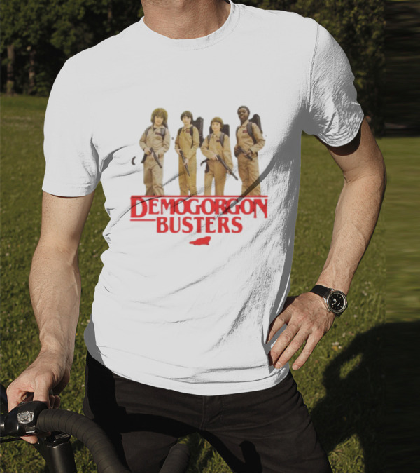 Myles Garrett Featuring Stranger Things Demogorgon Busters Ghostbusters Crossover T-Shirt
