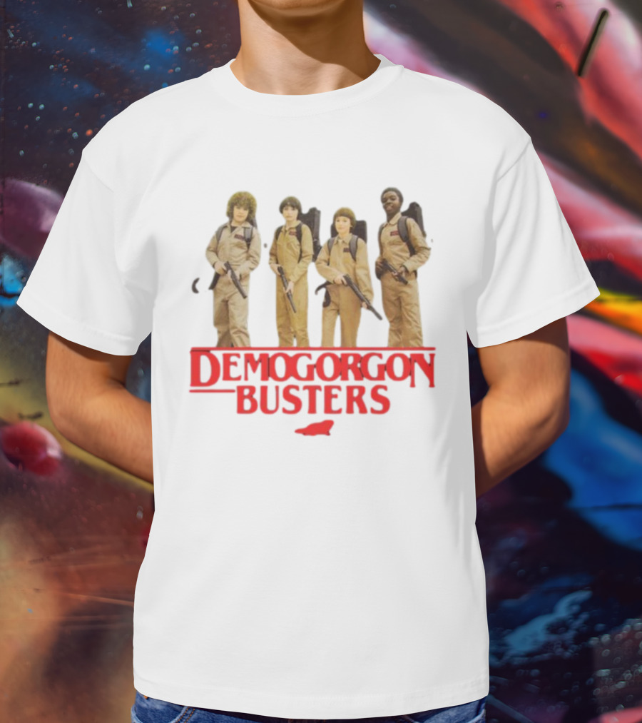 Myles Garrett Featuring Stranger Things Demogorgon Busters Ghostbusters Crossover T-Shirt