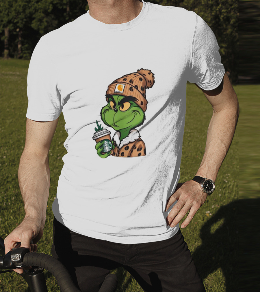 The Grinch Carhartt Beanie Starbucks Christmas T-Shirt