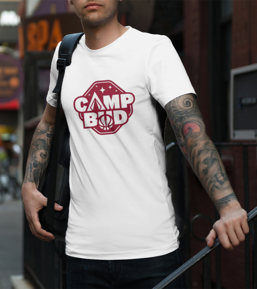 CAMP BUD Basketball Tent And Stars T-Shirt