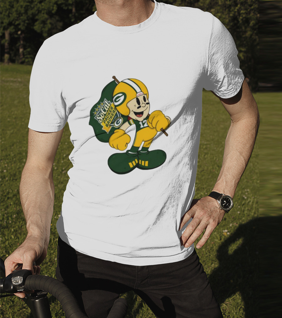 Socal Packer Backers 12 Retro Cartoon Football Character T-Shirt
