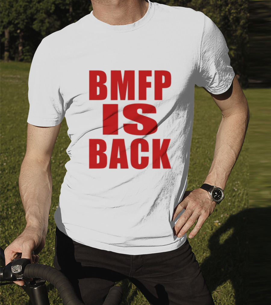 John Nabors BMFP Is Back Text In Bold Red T-Shirt