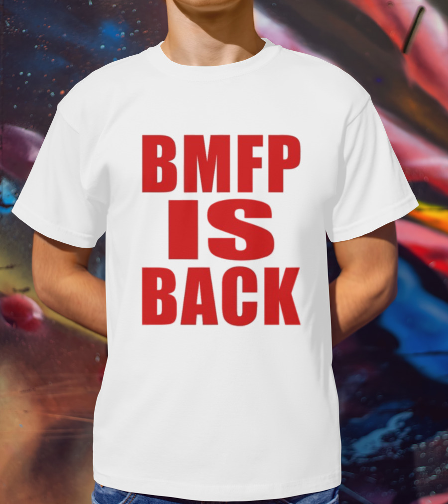 John Nabors BMFP Is Back Text In Bold Red T-Shirt