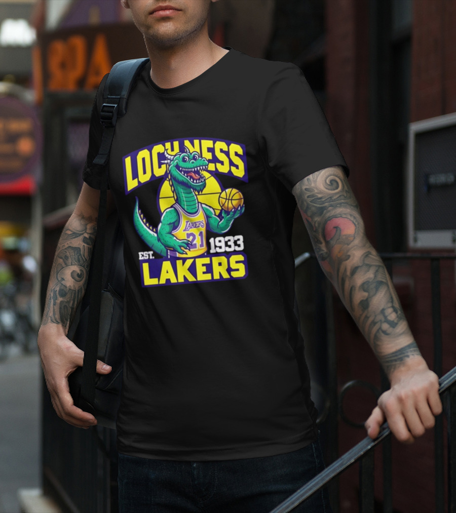 Loch Ness Lakers Basketball Dinosaur Est 1933 T-Shirt
