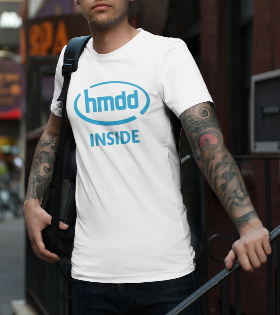 Hmdd Inside Logo Parody Dantebowe Wearing T-Shirt