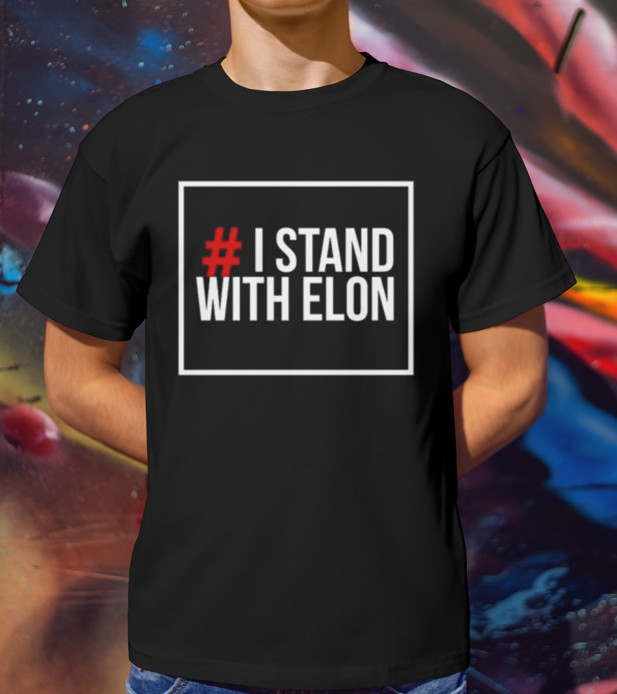 Alphafox78 # I Stand With Elon Hash Symbol T-Shirt