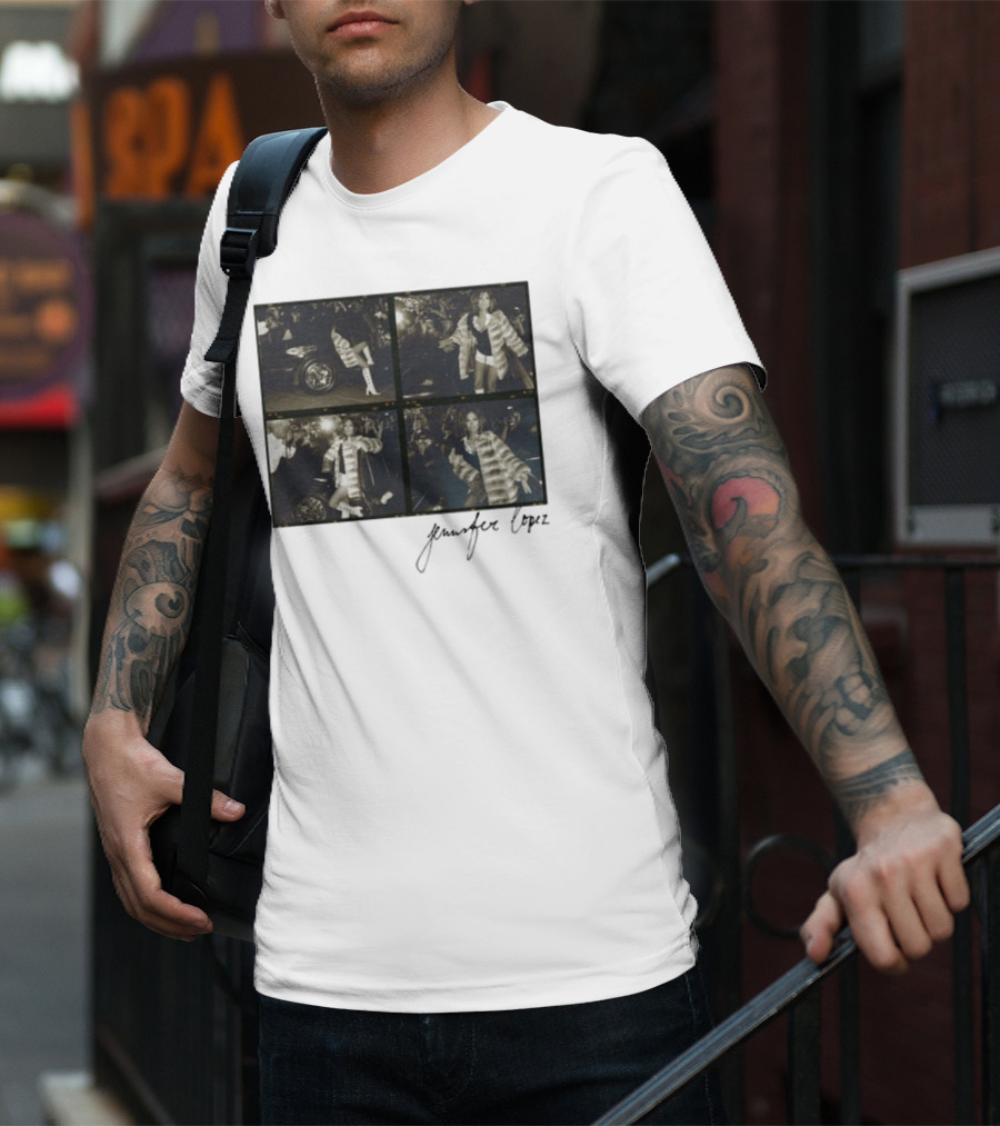 Jennifer Lopez Photo Collage With Signature T-Shirt
