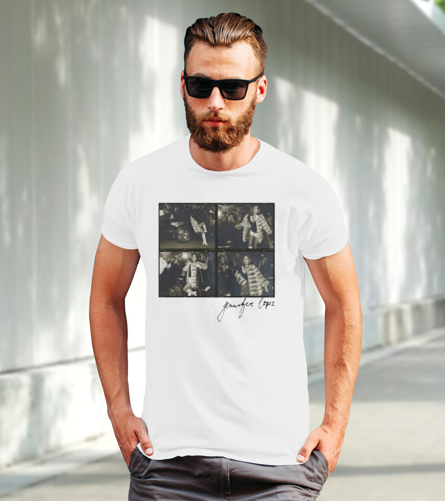 Jennifer Lopez Photo Collage With Signature T-Shirt