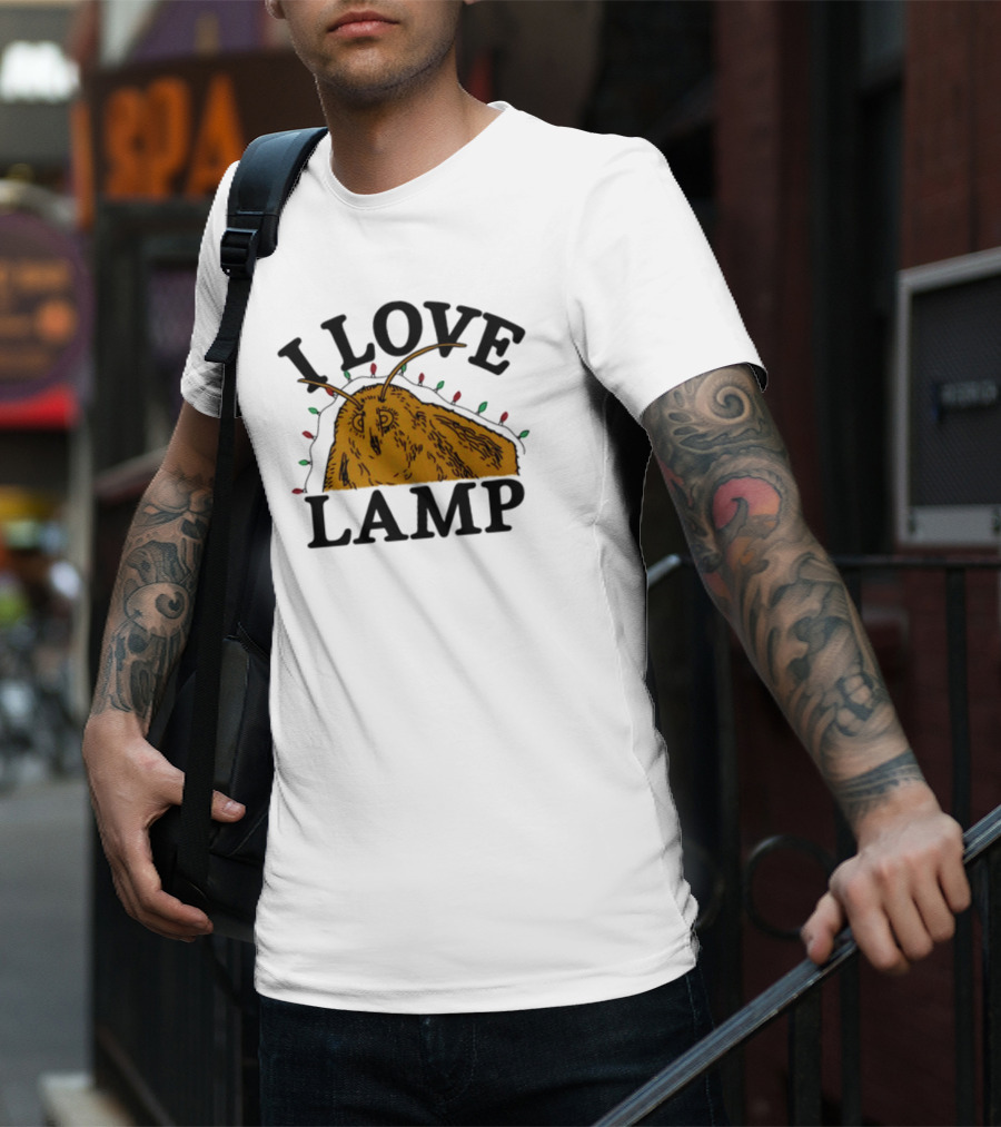 Shitheadsteve I Love Lamp Moth Meme With Christmas Lights T-Shirt