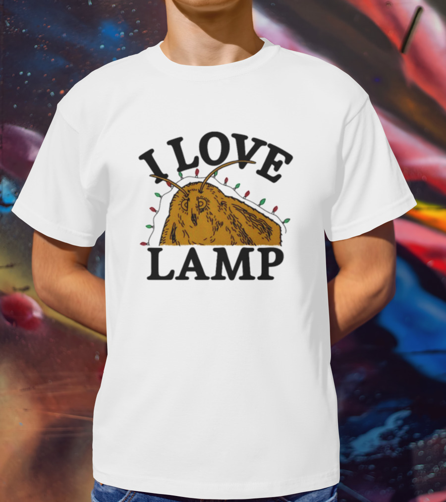 Shitheadsteve I Love Lamp Moth Meme With Christmas Lights T-Shirt