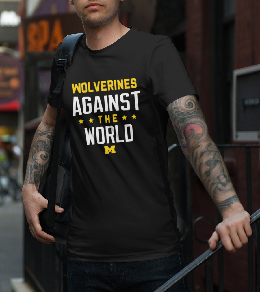 Wolverines Against The World Michigan Block M T-Shirt