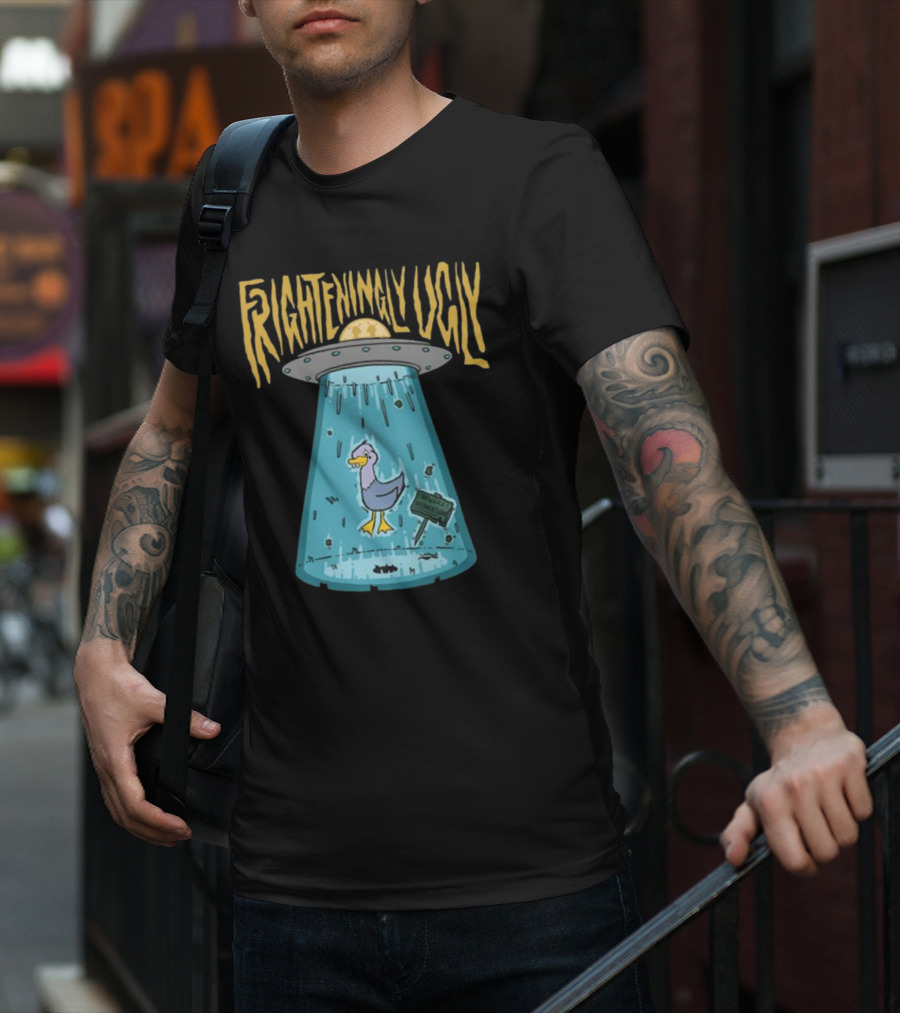 Foyesade Oluokun Frighteningly Ugly UFO Chicken Abduction T-Shirt