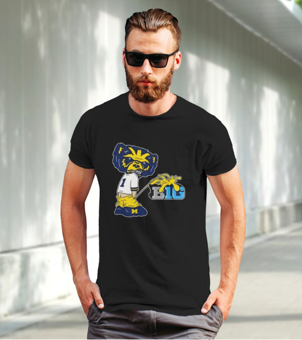 MI Big 10 Wolverine Parody Mascot T-Shirt