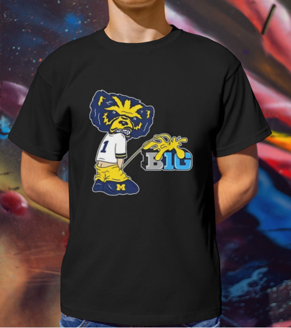 MI Big 10 Wolverine Parody Mascot T-Shirt
