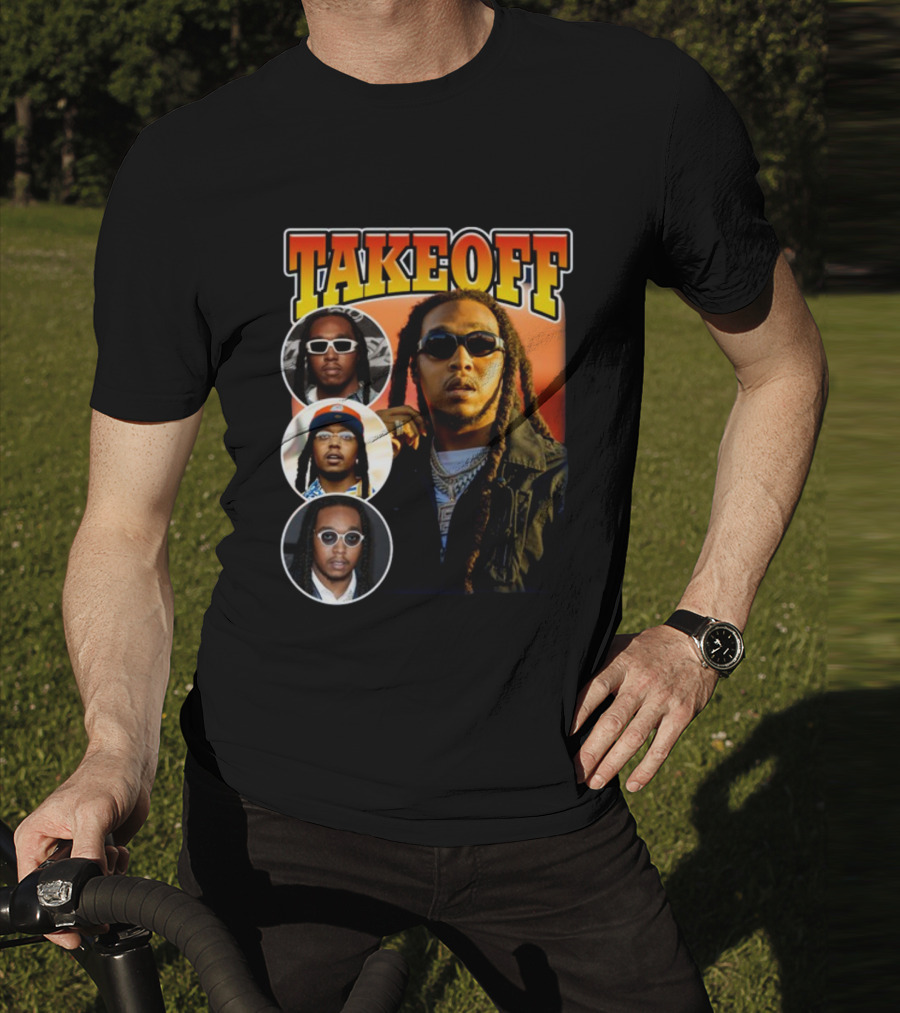 Takeoff Migos Rapper Tribute Collage T-Shirt
