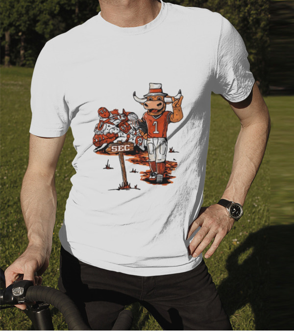 Longhorn Mascot SEC Conference Champs Drawing T-Shirt