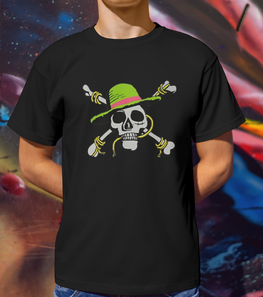 Skull Netfli X One Piece Adventure Luffy Iconic Straw Hat Crossbones T-Shirt