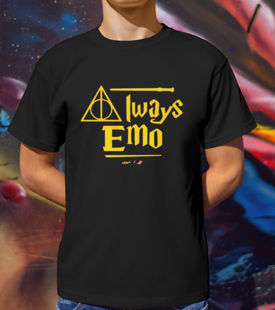 Always Emo Deathly Hallows Magic Wand T-Shirt