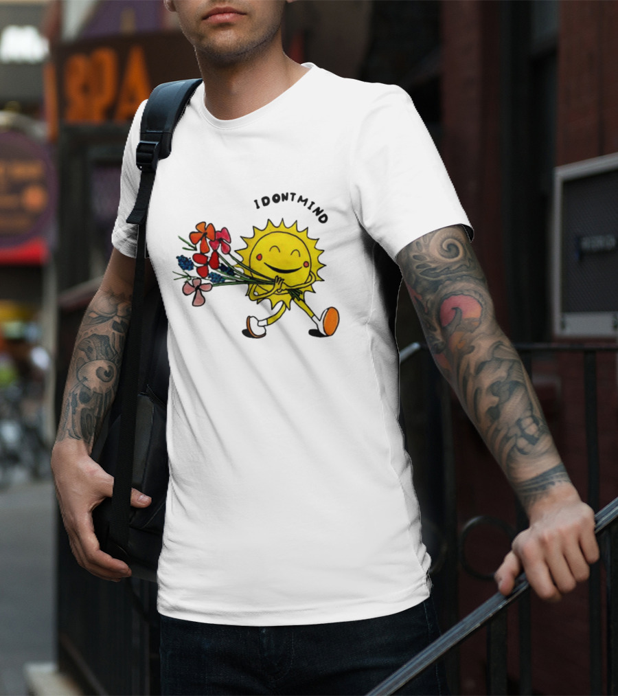 Idontmind Sunshine Carrying Colorful Flowers T-Shirt