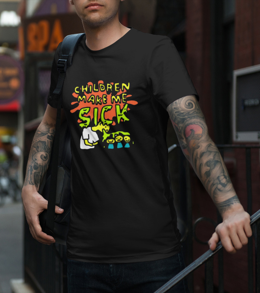 CHILDREN MAKE ME SICK Comic T-Shirt