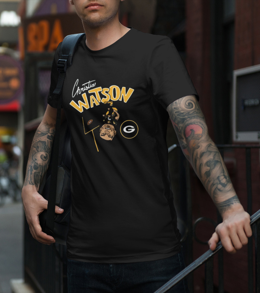 Christian Watson Football Touchdown Celebration Green Bay Pack T-Shirt