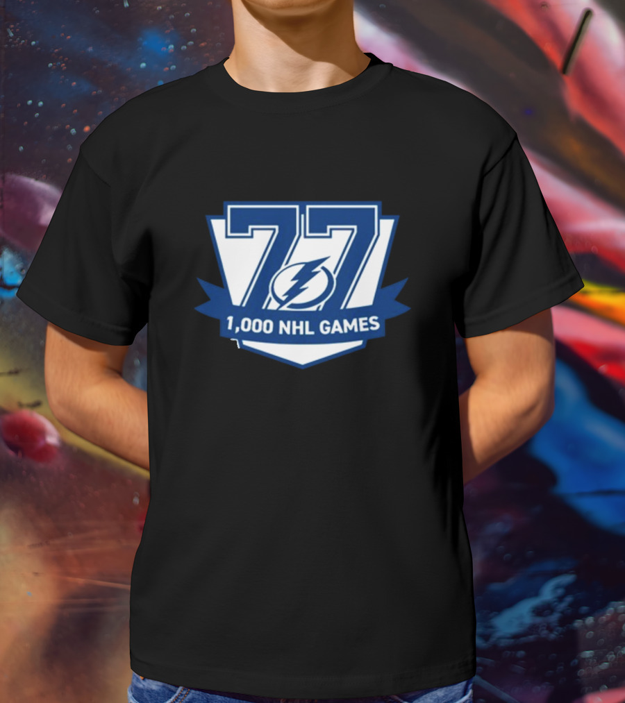 Gabby Shirley Victor Hedman 77 1,000 NHL Games T-Shirt