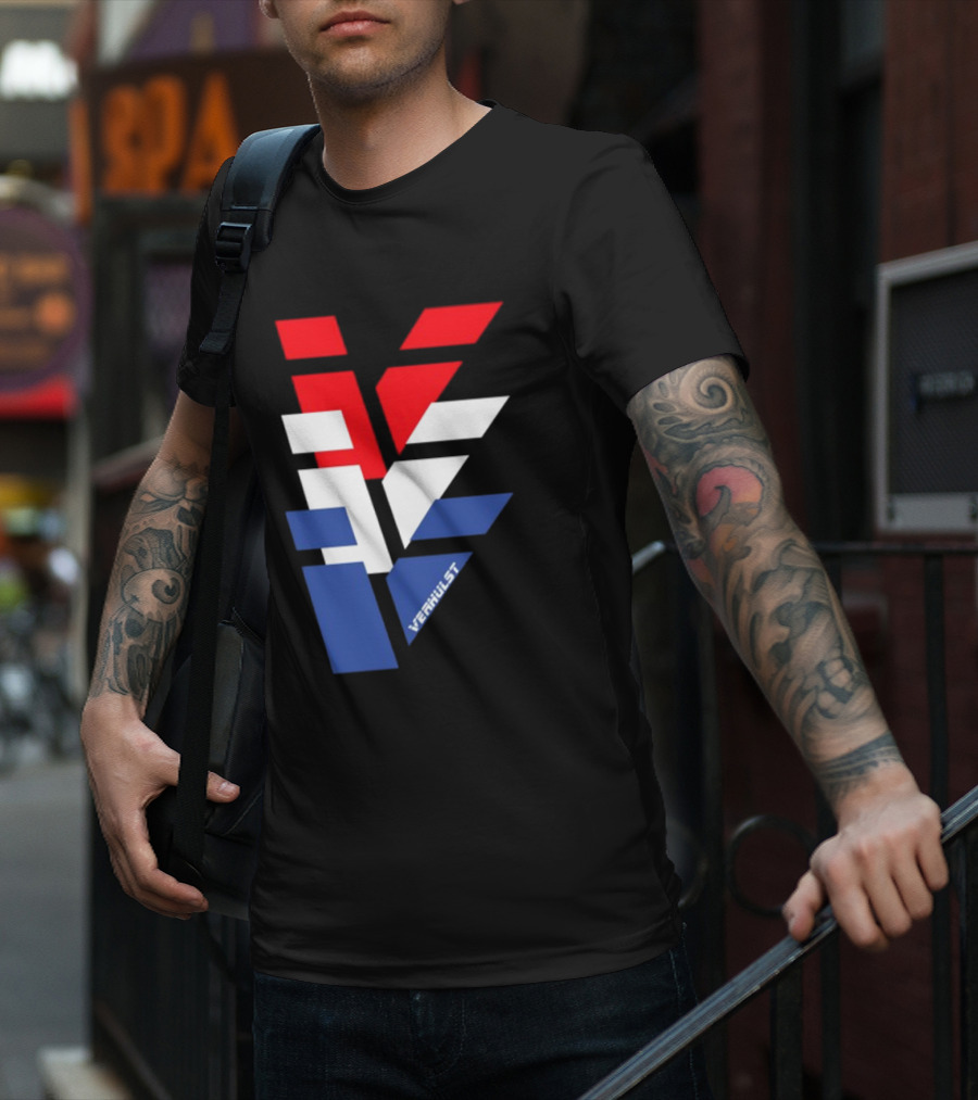 Verhulst V Red White Blue T-Shirt