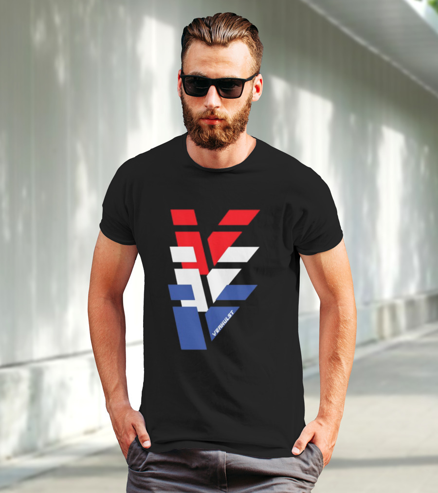 Verhulst V Red White Blue T-Shirt