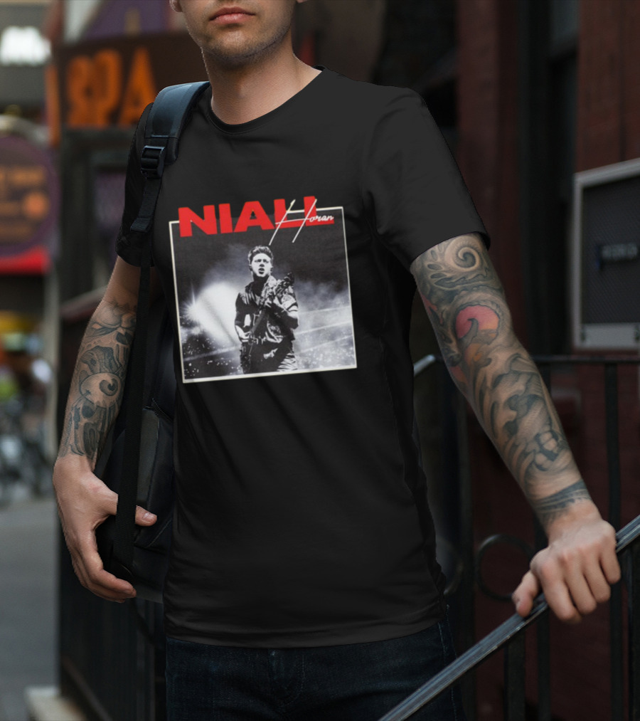 Niall Horan Black And White Concert Performance T-Shirt