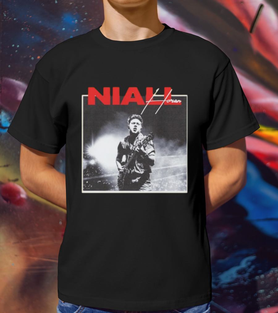 Niall Horan Black And White Concert Performance T-Shirt