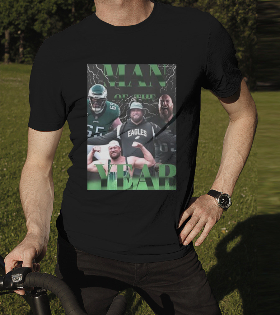 Man Of The Year Eagles Lane Johnson Player T-Shirt