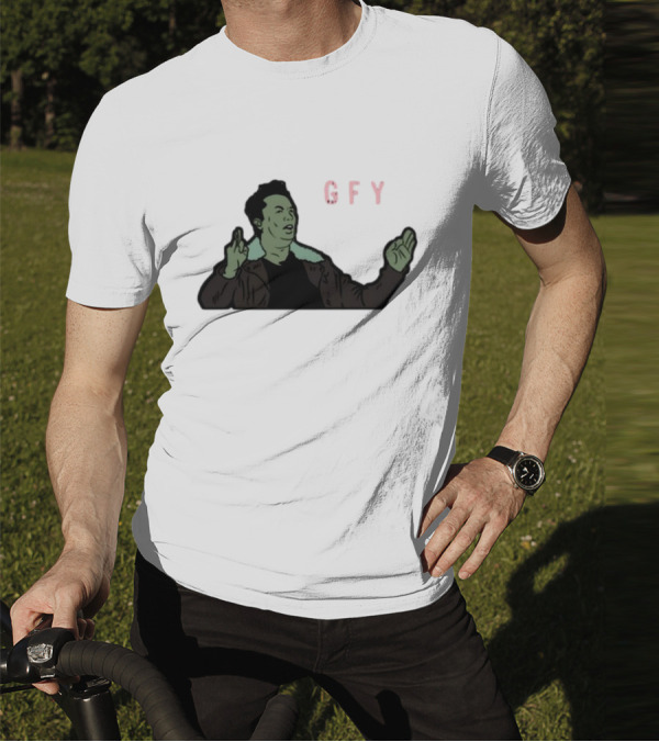 Elon Musk GFY Iconic Gesture Satirical Meme T-Shirt
