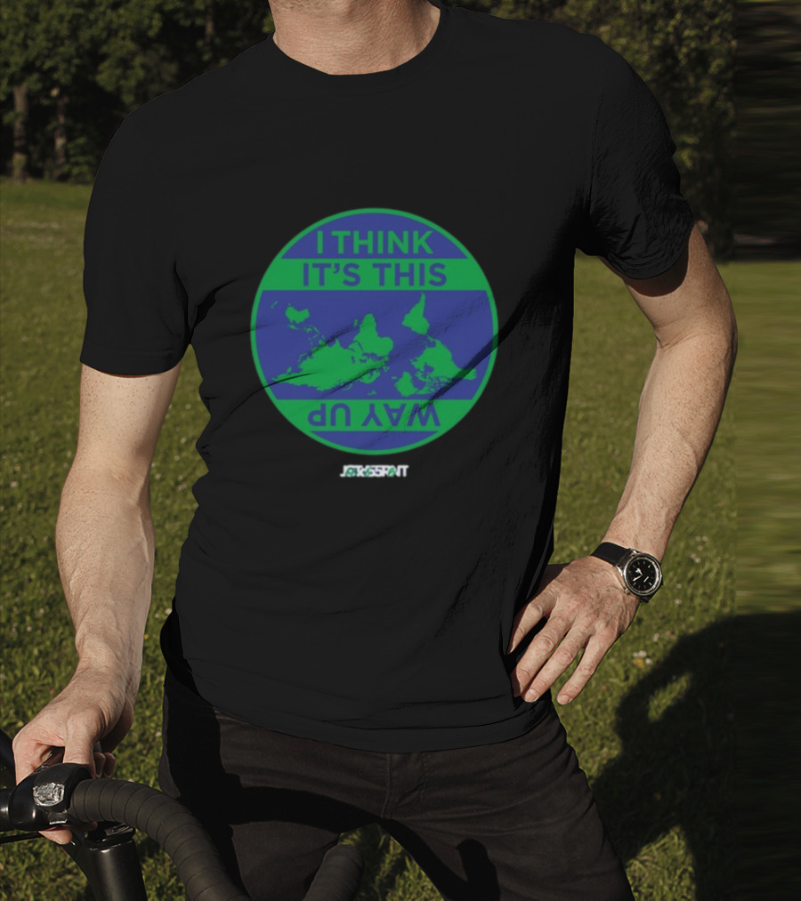 Jacksprat I Think It's This Way Up Green Blue Map T-Shirt