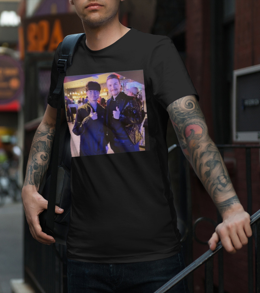 Fabian Mallant With Faker Thumbs Up Photo T-Shirt