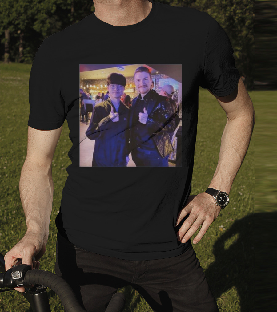 Fabian Mallant With Faker Thumbs Up Photo T-Shirt