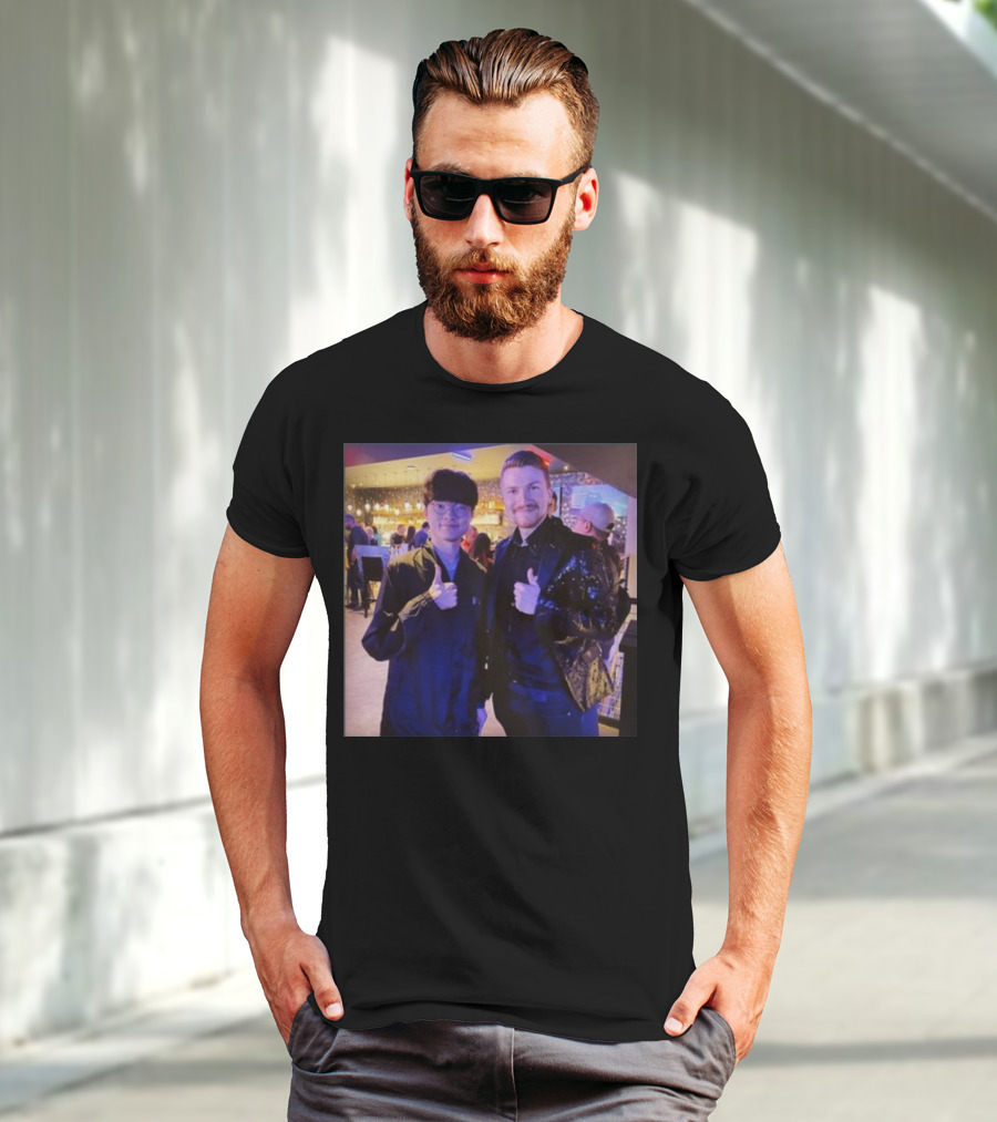 Fabian Mallant With Faker Thumbs Up Photo T-Shirt