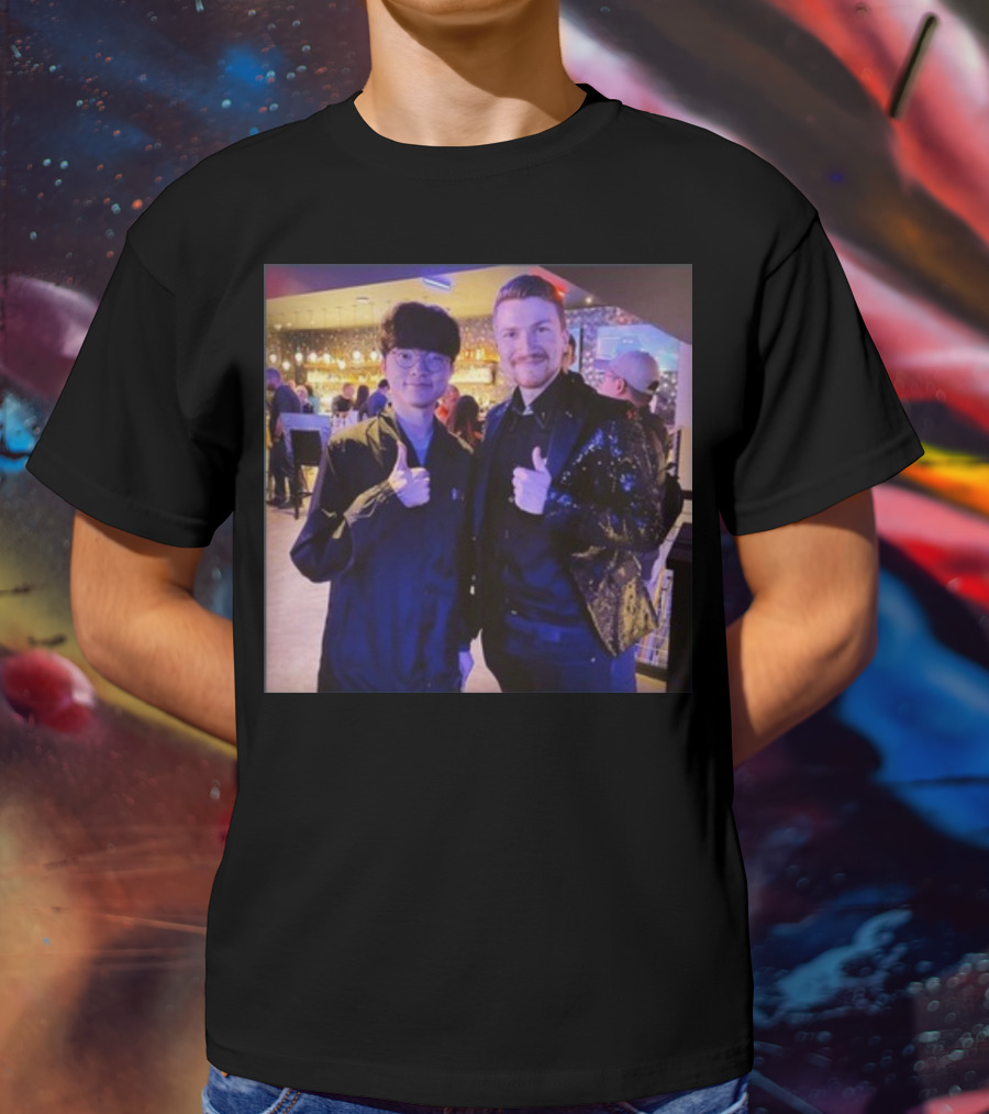 Fabian Mallant With Faker Thumbs Up Photo T-Shirt
