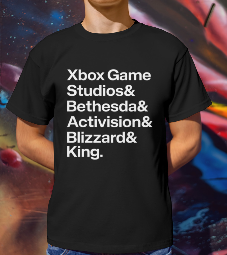 Xbox Game Studios Bethesda Activision Blizzard King Collaboration T-Shirt