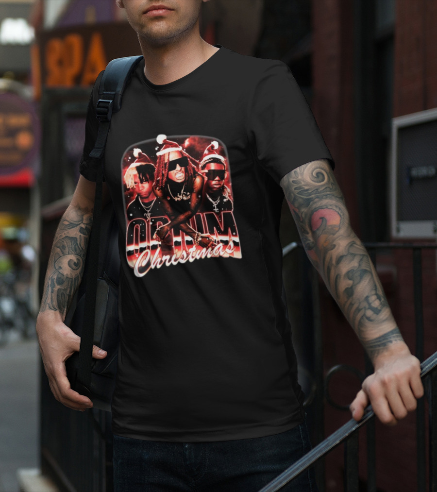 Opium Christmas Santa Hat Rap Trio T-Shirt