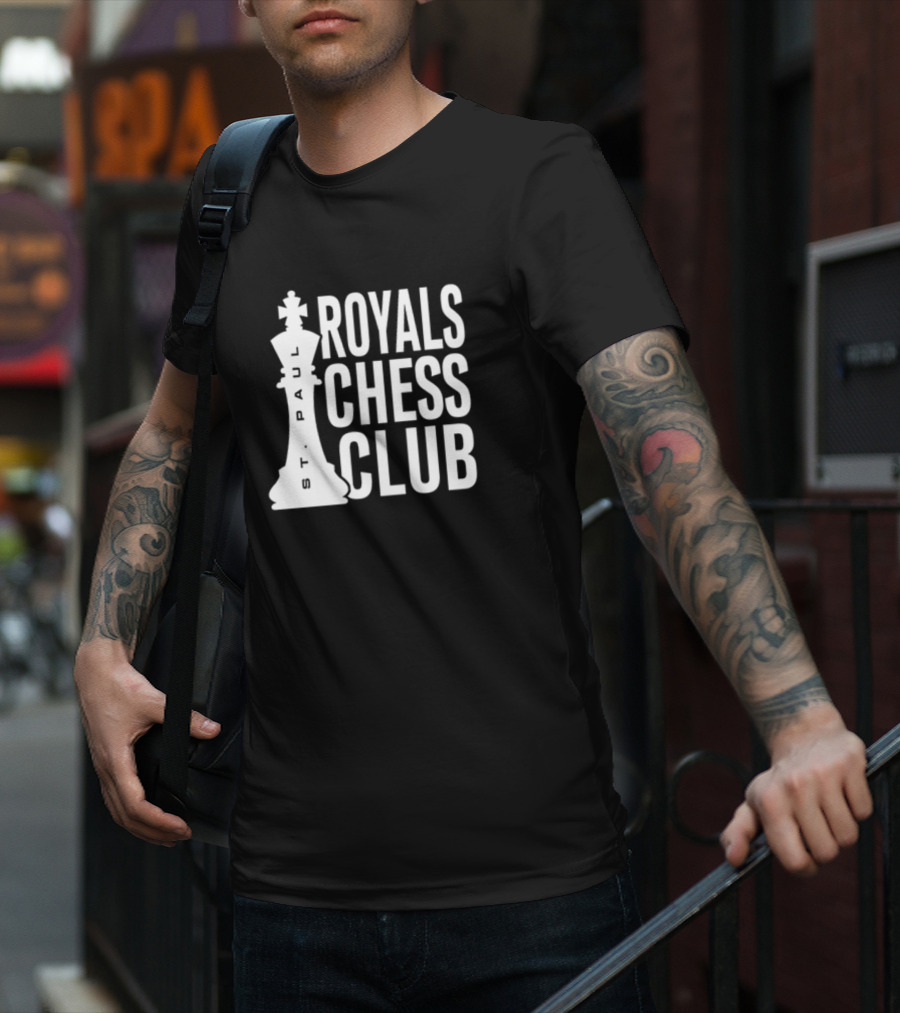 St Paul Royals Chess Club King Piece Emblem T-Shirt