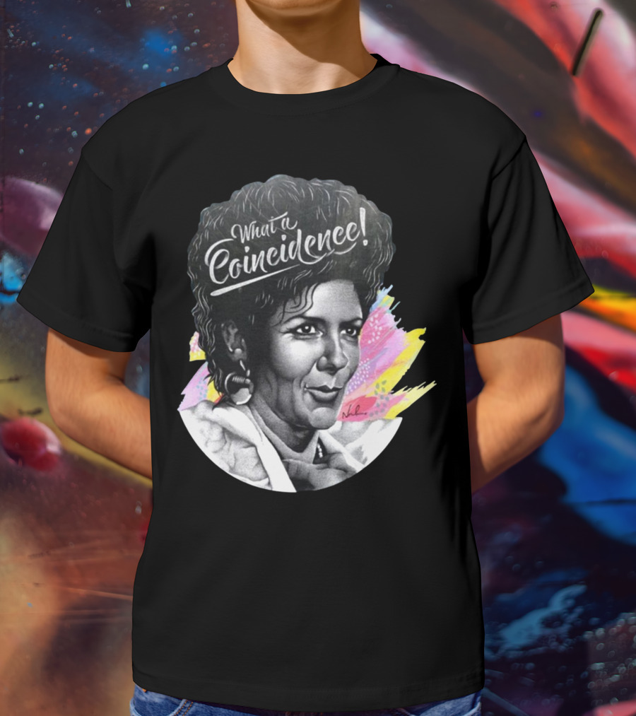 What A Coincidence Portrait With Colorful Background T-Shirt