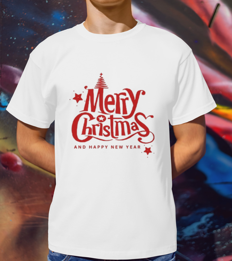 Merry Christmas And Happy New Year Tree Star T-Shirt