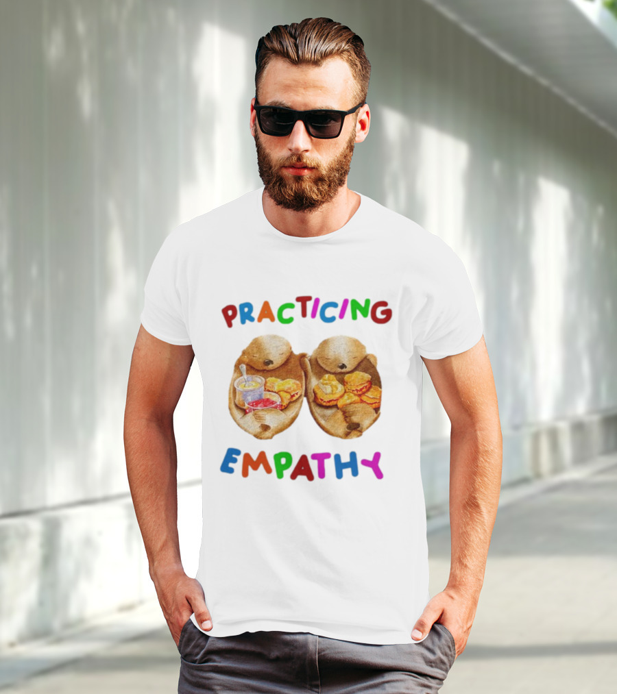 Practicing Empathy Otters Sharing Food T-Shirt