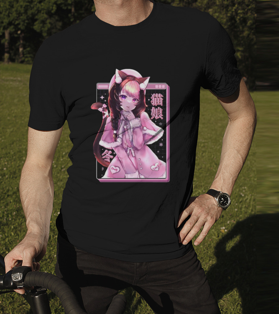 Uwumarket Strawberry Innocent Winter Nekomata Anime Aesthetic T-Shirt