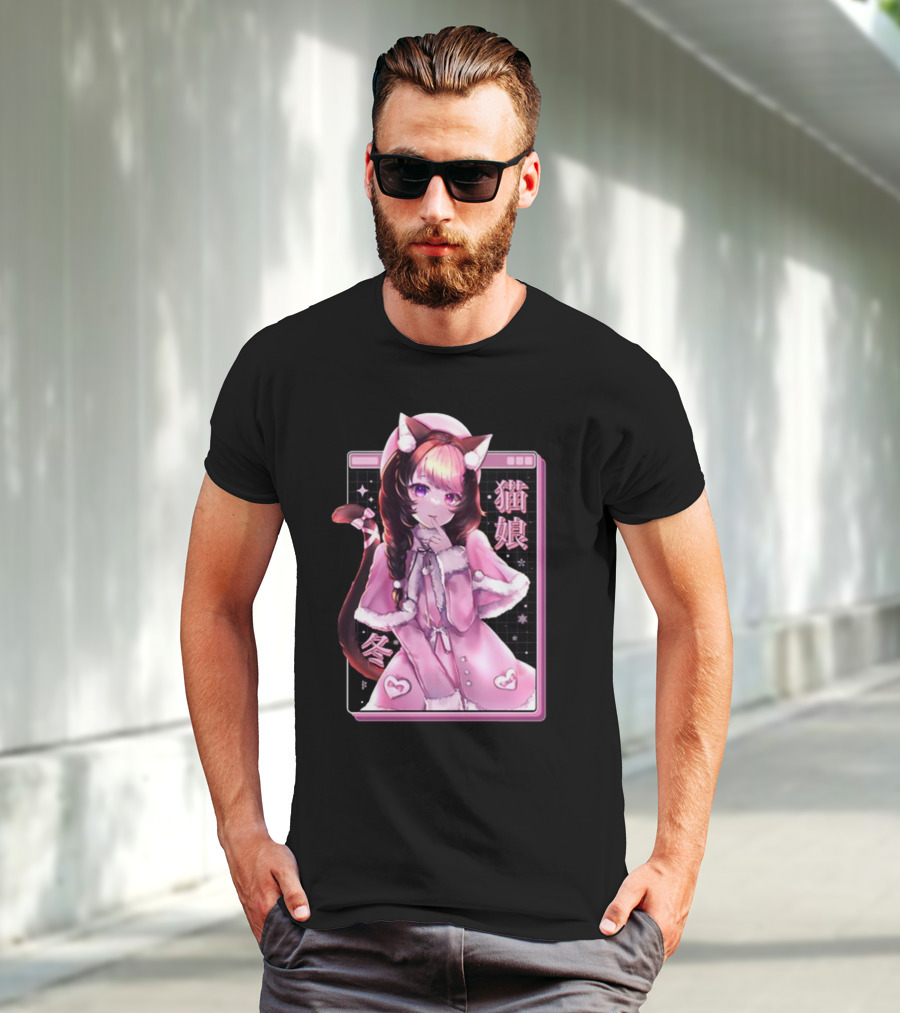 Uwumarket Strawberry Innocent Winter Nekomata Anime Aesthetic T-Shirt