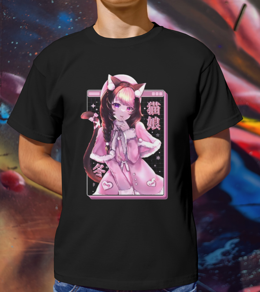 Uwumarket Strawberry Innocent Winter Nekomata Anime Aesthetic T-Shirt