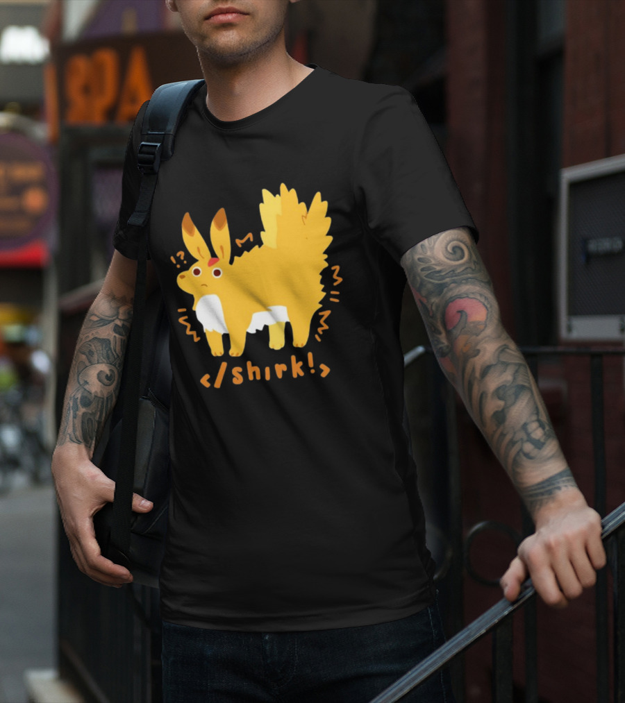 Fenrishion Pokemon Shirk Fluffy Jolteon Parody Quirky T-Shirt