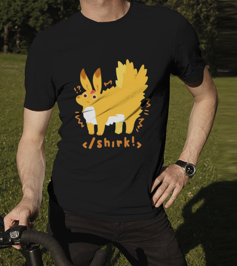 Fenrishion Pokemon Shirk Fluffy Jolteon Parody Quirky T-Shirt