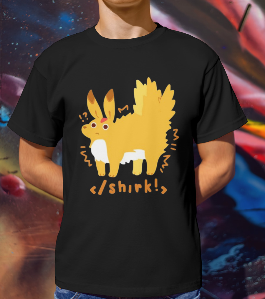 Fenrishion Pokemon Shirk Fluffy Jolteon Parody Quirky T-Shirt